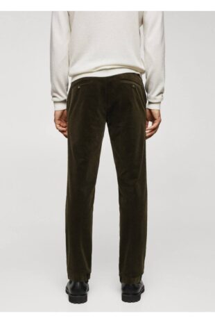 شلوار خاکی فاق نرمال مردانه مانگو 57038265