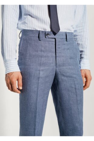 شلوار آبی فاق نرمال مردانه مانگو 57000552