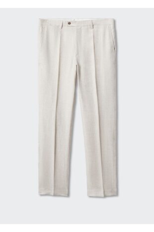 شلوار بژ فاق نرمال مردانه مانگو 57010553