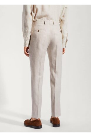 شلوار بژ فاق نرمال مردانه مانگو 57010553