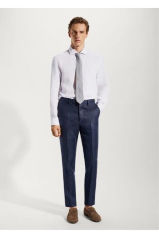 شلوار لاجورد فاق نرمال مردانه مانگو 57010554