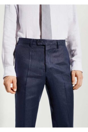 شلوار لاجورد فاق نرمال مردانه مانگو 57010554