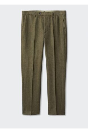 شلوار سبز فاق نرمال مردانه مانگو 57030026