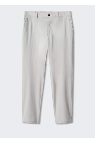 شلوار خاکستری فاق نرمال مردانه مانگو 57040573