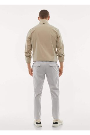 شلوار خاکستری فاق نرمال مردانه مانگو 57040573