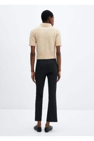 شلوار خاکستری فاق نرمال زنانه مانگو 57048267