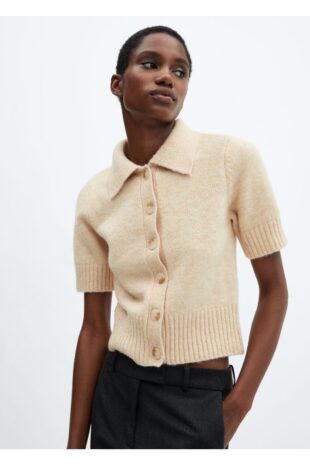 شلوار خاکستری فاق نرمال زنانه مانگو 57048267