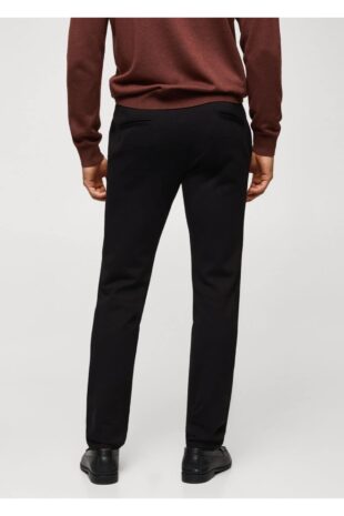 شلوار سیاه فاق نرمال مردانه مانگو 57035951