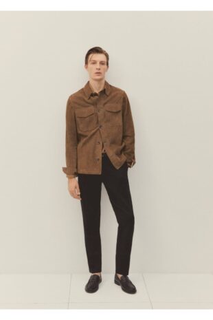 شلوار سیاه فاق نرمال مردانه مانگو 57035951