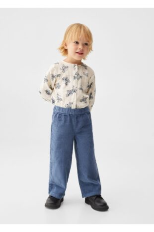 شلوار آبی فاق نرمال دخترانه مانگو 57036718