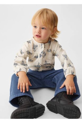 شلوار آبی فاق نرمال دخترانه مانگو 57036718