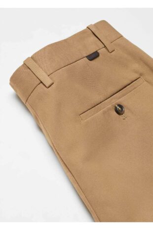 شلوار بژ فاق نرمال مردانه مانگو 57045948