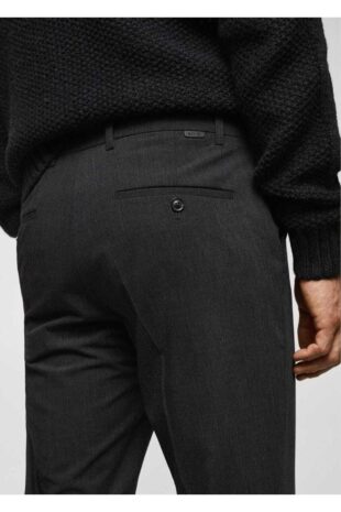 شلوار بنفش فاق نرمال مردانه مانگو 57045949