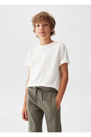 شلوار خاکی فاق نرمال پسرانه مانگو 57062519