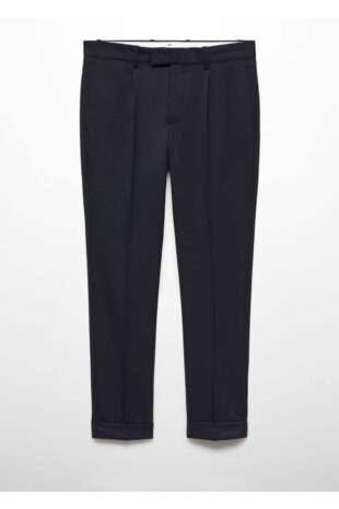 شلوار لاجورد فاق نرمال مردانه مانگو 57028266