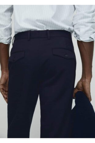 شلوار لاجورد فاق نرمال مردانه مانگو 57028266