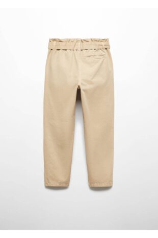 شلوار بژ فاق نرمال دخترانه مانگو 57054779