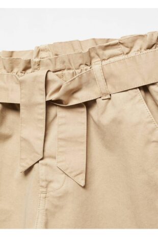 شلوار بژ فاق نرمال دخترانه مانگو 57054779