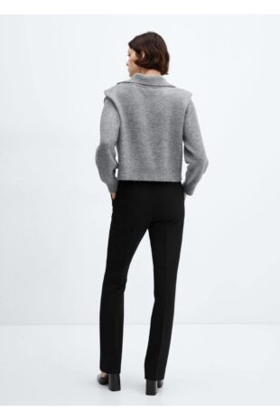 شلوار سیاه فاق نرمال زنانه مانگو 57057757