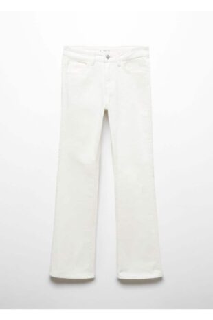 شلوار بژ فاق نرمال زنانه مانگو 57025983