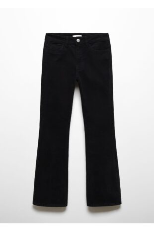 شلوار سیاه فاق نرمال زنانه مانگو 57025983