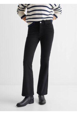 شلوار سیاه فاق نرمال زنانه مانگو 57025983