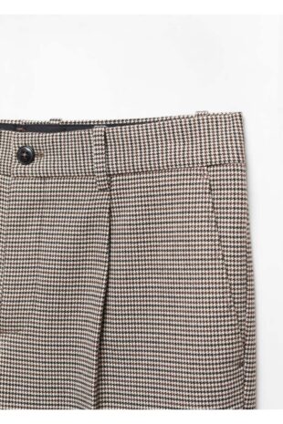 شلوار قهوه ای فاق نرمال مردانه مانگو 57067705