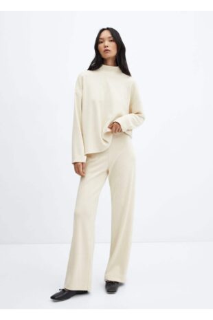 شلوار اکرو فاق نرمال زنانه مانگو 57087741