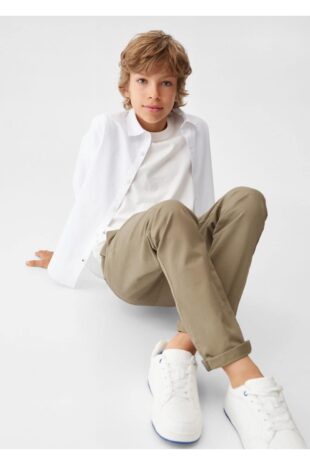 شلوار خاکی فاق نرمال پسرانه مانگو 57001033