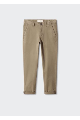 شلوار خاکی فاق نرمال پسرانه مانگو 57001033