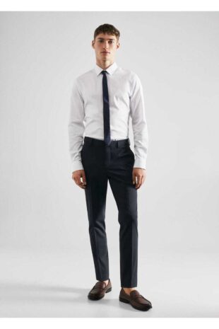 شلوار لاجورد فاق نرمال مردانه مانگو 57040562