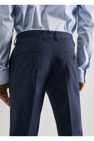 شلوار آبی فاق نرمال مردانه مانگو 57040675