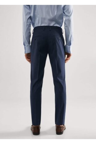 شلوار آبی فاق نرمال مردانه مانگو 57040675