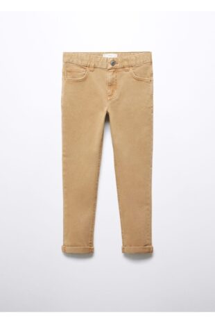 شلوار قهوه ای فاق نرمال پسرانه مانگو 57082512