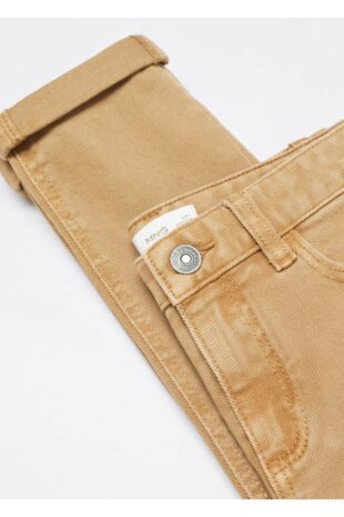 شلوار قهوه ای فاق نرمال پسرانه مانگو 57082512