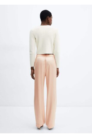 شلوار نارنجی فاق نرمال زنانه مانگو 57089214