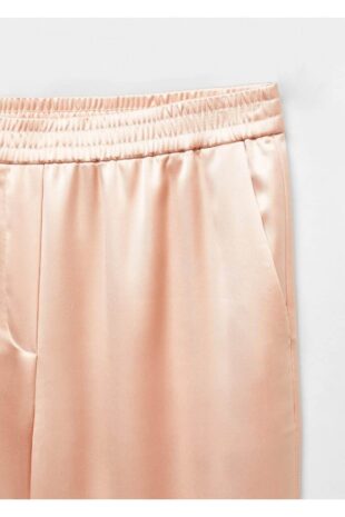 شلوار نارنجی فاق نرمال زنانه مانگو 57089214