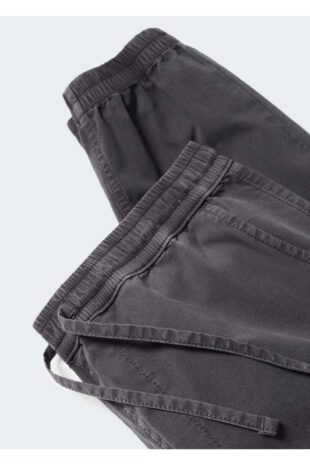 شلوار قهوه ای فاق نرمال مردانه مانگو 47088253