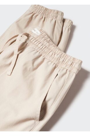 شلوار بژ فاق نرمال مردانه مانگو 47088253