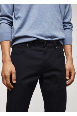 شلوار لاجورد فاق نرمال مردانه مانگو 57074385