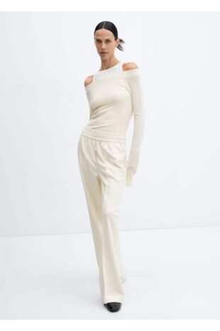 شلوار اکرو فاق نرمال زنانه مانگو 57098276