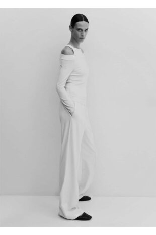 شلوار اکرو فاق نرمال زنانه مانگو 57098276