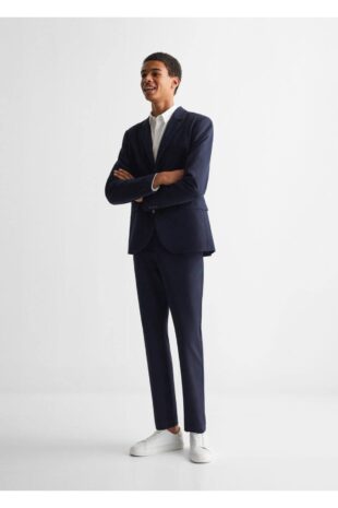 شلوار لاجورد فاق نرمال مردانه مانگو 47010451