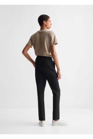 شلوار سیاه فاق نرمال مردانه مانگو 47010454