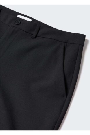 شلوار سیاه فاق نرمال مردانه مانگو 47010454