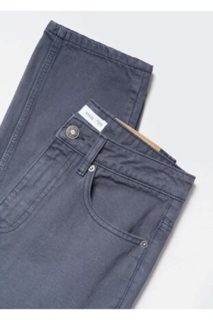 شلوار لاجورد فاق نرمال مردانه مانگو 47034004