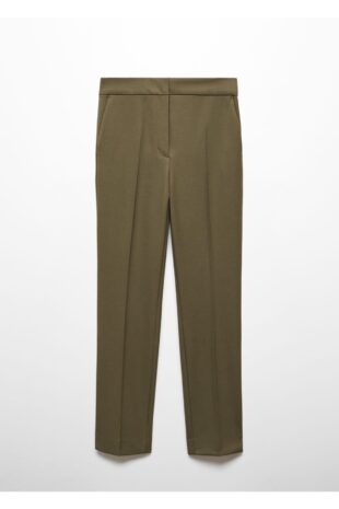 شلوار سبز فاق نرمال زنانه مانگو 57006729