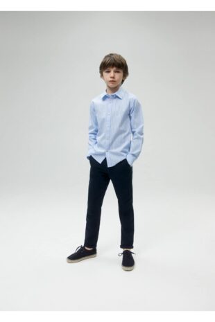 شلوار لاجورد فاق نرمال پسرانه مانگو 57015808