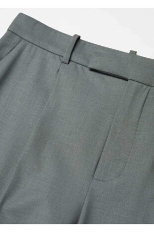 شلوار خاکستری فاق نرمال زنانه مانگو 57077761