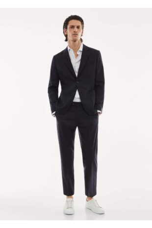 شلوار لاجورد فاق نرمال مردانه مانگو 57035960